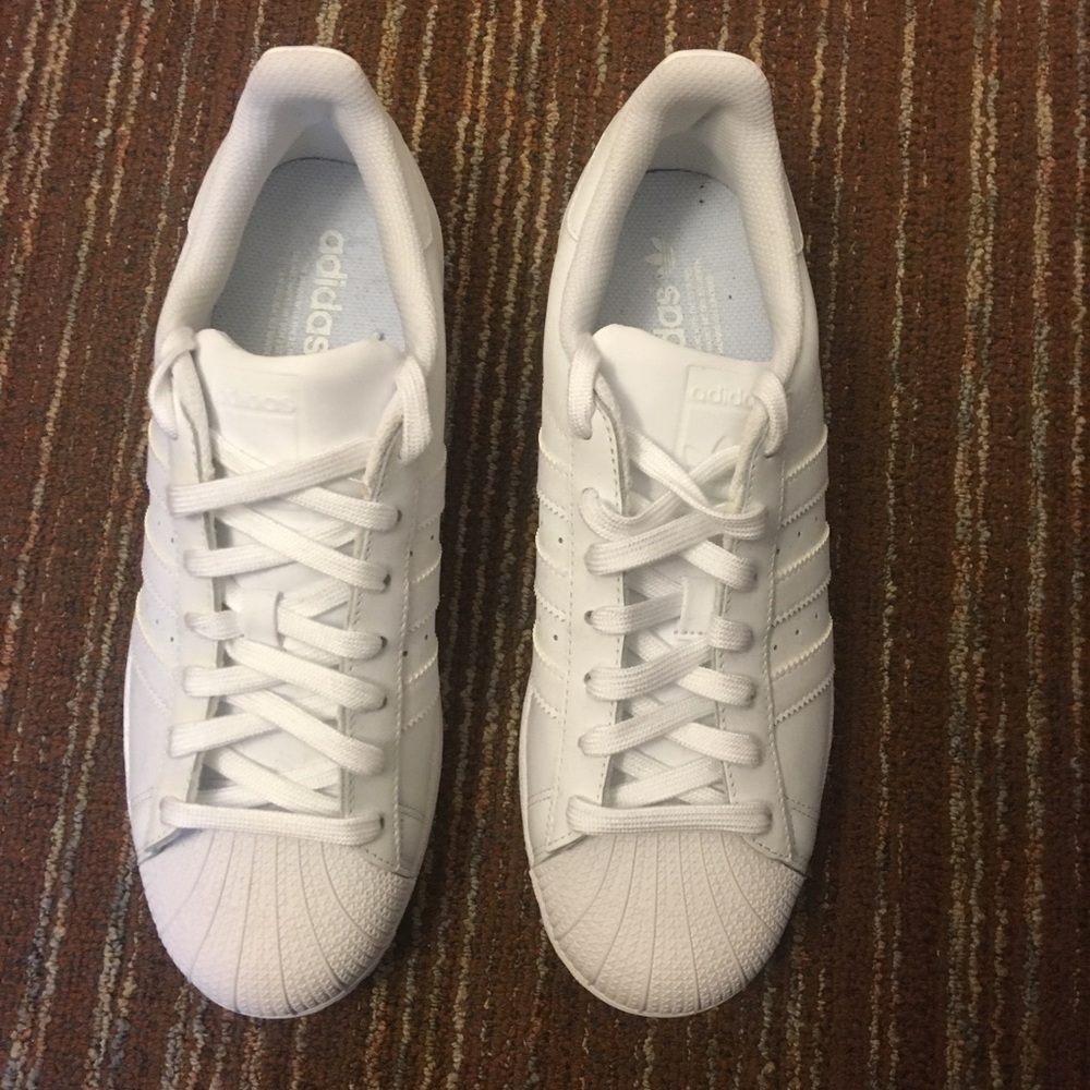Never Worn White Adidas Sneakers